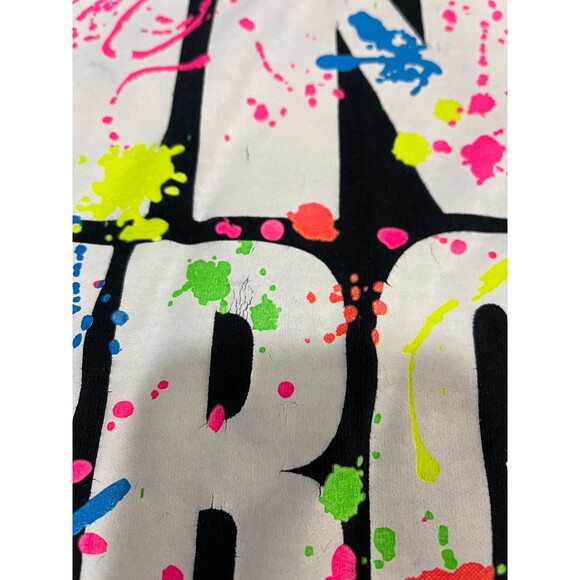 VTG Gatlinburg TN 80s 90s Neon Splatter Paint Destination T Shirt Unisex Adult L - Picture 5 of 9